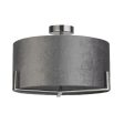 Texture Grey Velvet 3Lt Ceiling Light Fitting Hot on Sale