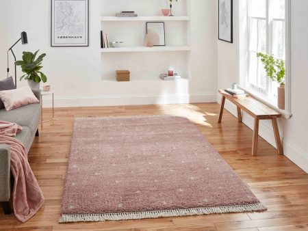 Boho A475 Rose Pink Rug For Cheap