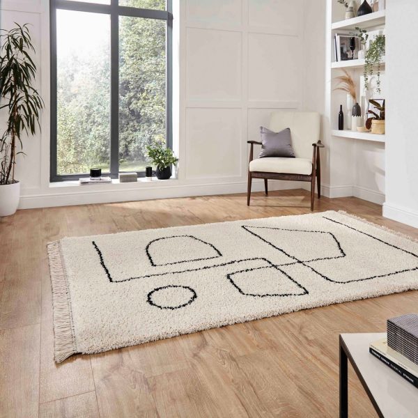 Boho A474 White Rug Cheap