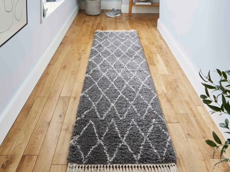 Boho 8280 Grey Runner Rug (60cm x 230cm) For Discount