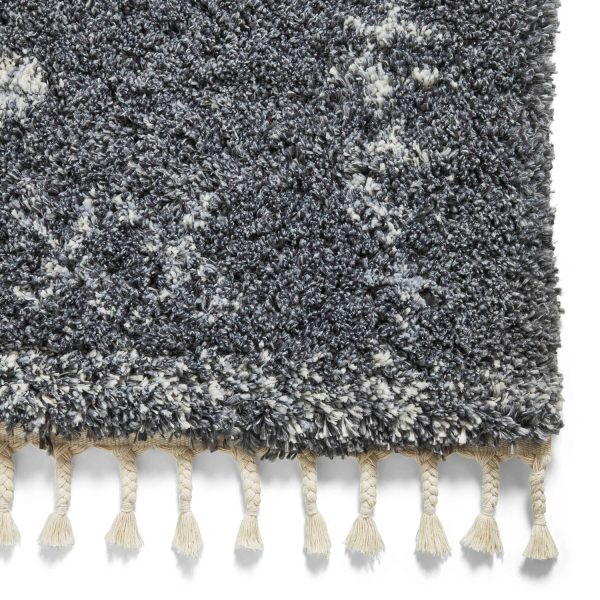 Aspen 1537 Grey Shaggy Rug For Sale