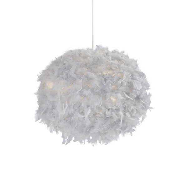 Grey Feather Pendant Shade Sale