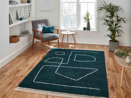 Boho A474 Dark Green Rug Online Sale