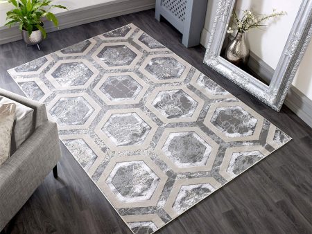 Aurora Grey AU12 Crystal Rug Cheap