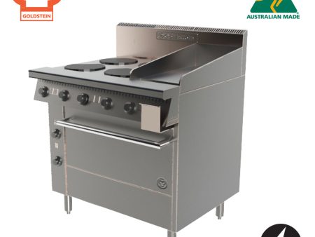 Goldstein  PE4S12G28FF 4 Hot Plates & Griddle - Fan Forced Electric Oven Online Hot Sale