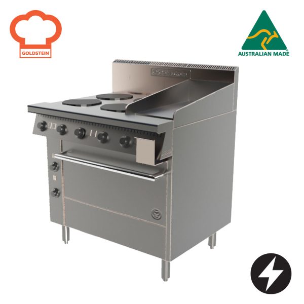 Goldstein  PE4S12G28FF 4 Hot Plates & Griddle - Fan Forced Electric Oven Online Hot Sale