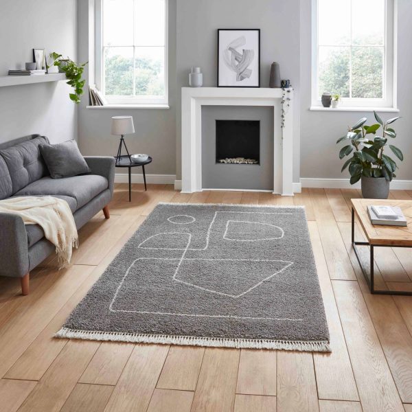 Boho A474 Grey Rug Online now