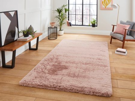 Super Teddy Rose Pink Shaggy Rug Discount