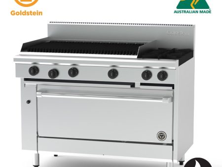 Goldstein  PFC36Q240E 2 burners & BBQ Chargrill - Electric Convection Oven Online Sale