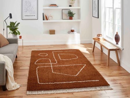 Boho A474 Rust Rug Hot on Sale