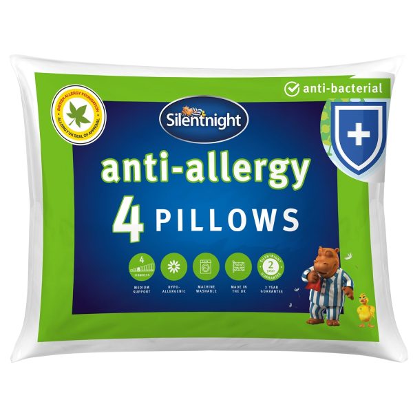 Silentnight Anti-Allergy Pillows (4 Pack) - Medium Support Discount