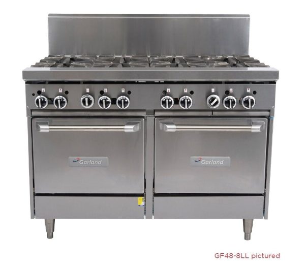 Garland 1200mm WIDE RESTAURANT SERIES 2 BURNERCOMBINATION RANGE WITH 2 SPACE SAVER OVENS (NG & LP) GF48-2G36LL Online now