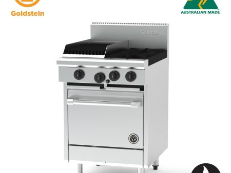 Goldstein PF12Q220E-X - 2 Burners & BBQ Chargrill- Static Electric Oven Fashion