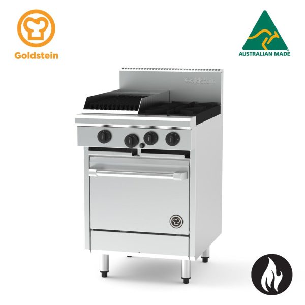 Goldstein PF12Q220E-X - 2 Burners & BBQ Chargrill- Static Electric Oven Fashion