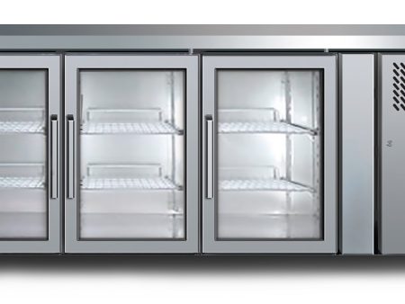 Bromic Under Bench Display Fridge - 417L LED 3 Door Glass - Hinged Door UBC1795GD-NR Fashion