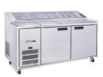 Williams Jade Pizza - Two Door Stainless Steel Pizza Prep Counter Refrigerator With Blown Air Well For Sale