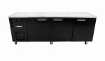 Williams Boronia - Three Door Black Colorbond Remote Back Bar Counter Display Refrigerator Sale