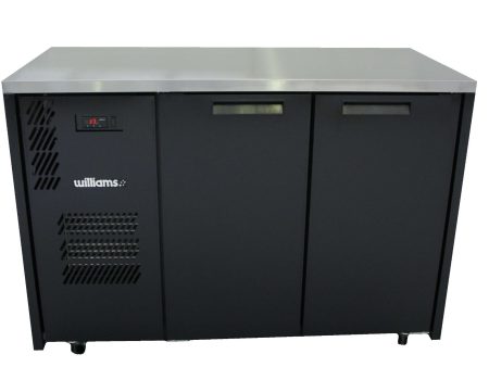 Williams Cameo - Two Door Black Colorbond Under Counter Display Refrigerator Fashion