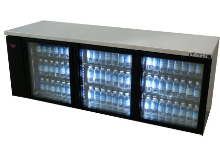 Williams Boronia - Three Door Black Colorbond Remote Back Bar Counter Display Refrigerator on Sale