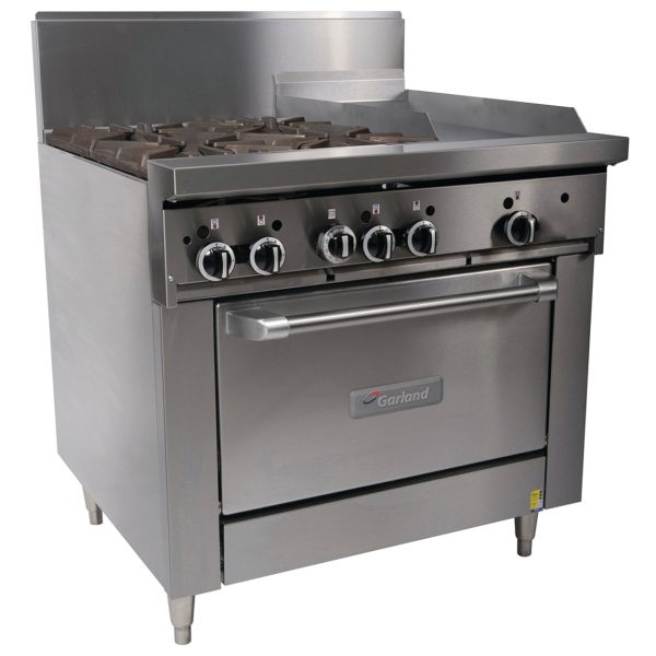 Garland 900mm WIDE RESTAURANT SERIES 4 BURNERCOMBINATION RANGE WITH CONVECTION OVEN(NG & LP) GFE36-4G12C Cheap