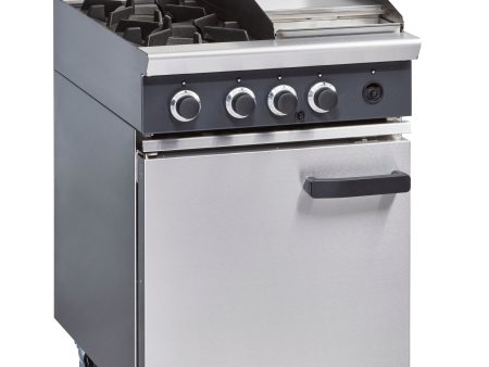 Cobra CR6C - 600mm Two Burner   Griddle Gas Range Static Oven Online