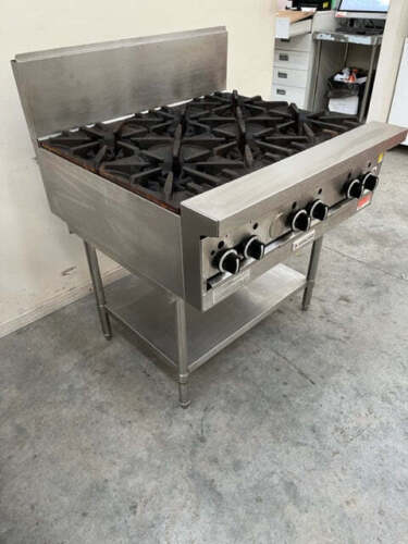 Garland 900mm WIDE RESTAURANT SERIES6 BURNER MODULAR TOP (NG & LP) GF36-6T Fashion