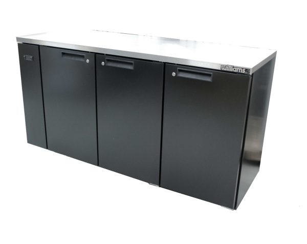 Williams Cameo - Three Door Black Colorbond Remote Back Bar Counter Display Refrigerator Online now