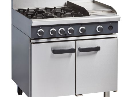 Cobra CR9C - 900mm Four Burner   Griddle Gas Range Static Oven Online now