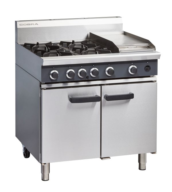 Cobra CR9C - 900mm Four Burner   Griddle Gas Range Static Oven Online now