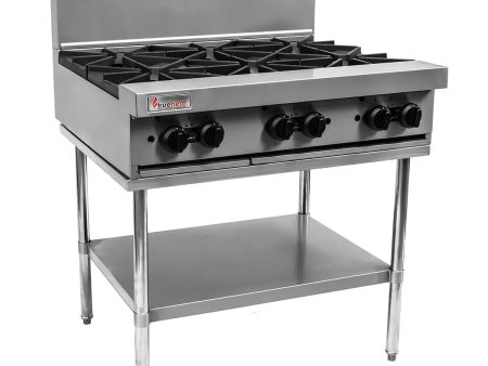 Trueheat Six Open Top Burners + Stand  (LP or NG gas) Supply