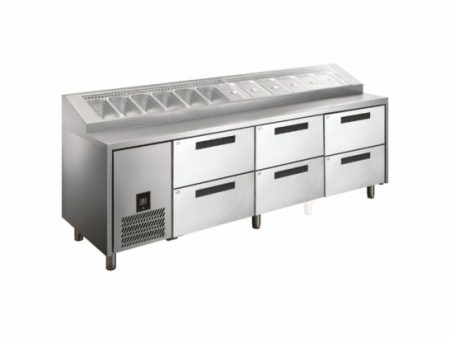 Glacian HPB2476DDD Pizza Prep with Drawers Online Sale