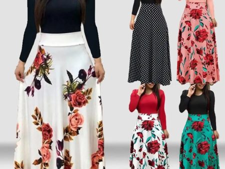 vestidos Maxi dress Boho Dress Women Dot Print Color Matching Long Sleeve High Waist summer dresses woman 2022 Female dress Cheap