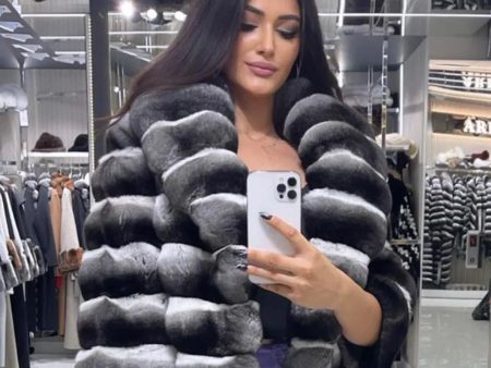 Winter Fur Coat Women Real Fur Coat Women Luxury Chinchilla Fur Real Rex Rabbit Fur Coat Warm Best Seller Fashion