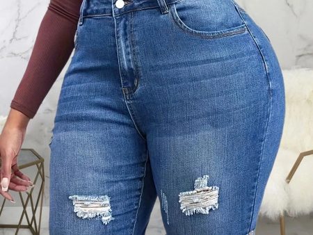 Women s Jeans 2023 Summer Women s New Lean and Versatile High-elasticity Broken Hole Denim Shorts for Women Fashion