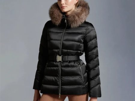 Women s winter down jacket 2023 New Korea Fashion Belt Slim Fit Hooded Feather Coat Natural Fox Fur Collar down coats Thick Coat For Discount