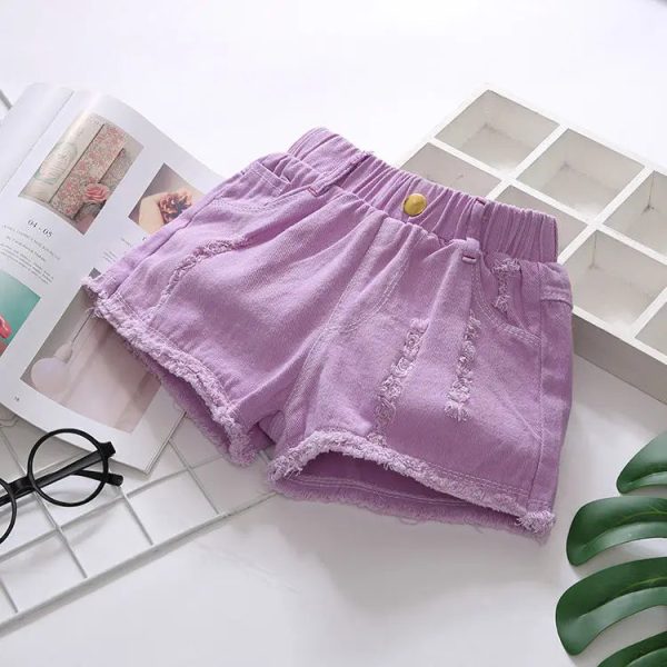 VIDMID Girls cotton Denim jeans Shorts Girls children Thin Soft Trousers Jeans Kids Children Casual Clothes Clothing  P164 Online Hot Sale